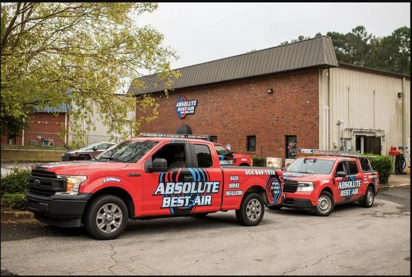 Branded Absolute Best Air service vehicle